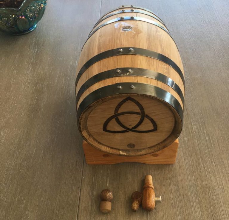 Charred Oak Keg 3 liter, WITH Spigot Edgar Cayce's Radial Appliance
