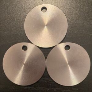 Three 1.5" Grounding Coins WITH hole for pendant