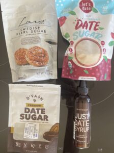 Beet and date sugar products